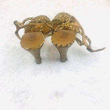 Load image into Gallery viewer, Carlos Santana Conga Reptile Print Heels Sandals
