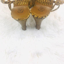 Load image into Gallery viewer, Carlos Santana Conga Reptile Print Heels Sandals
