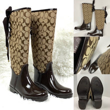Load image into Gallery viewer, Coach Signature Logo Tall Rain Boots
