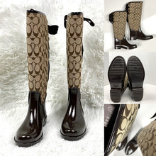 Load image into Gallery viewer, Coach Signature Logo Tall Rain Boots
