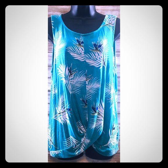 Apt.9 Turquoise sleeveless blouse