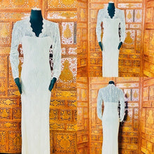 Load image into Gallery viewer, Beach Wedding Gown V-Neck with Illusion Sleeves
