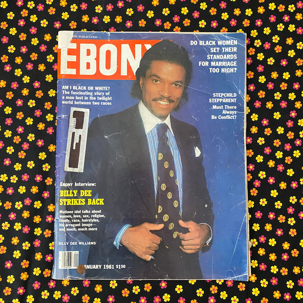 Vintage January 1981 Ebony Magazine Cover Billy Dee