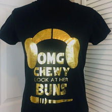 Load image into Gallery viewer, (SOLD) Star War’s Novelty T-Shirt Chewy Princess Leia
