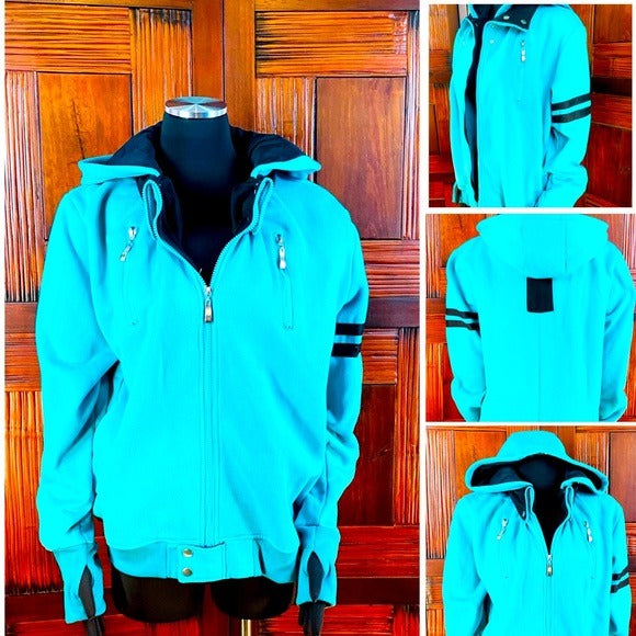 (SOLD) Thumb Sleeve Hooded Jacket Windbreaker