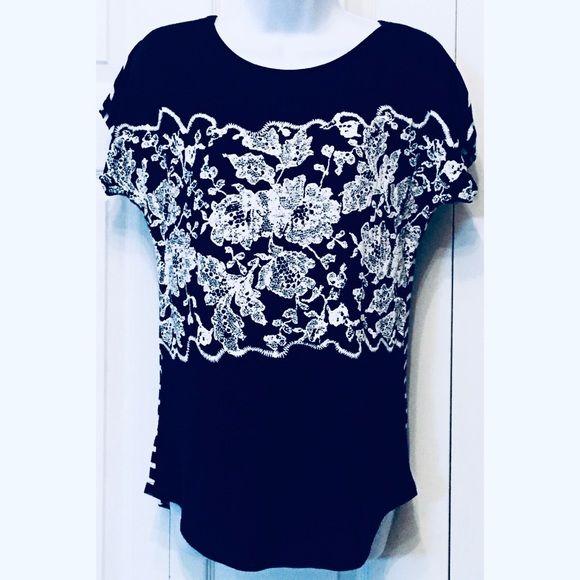 JKLA Navy Blue & White Striped