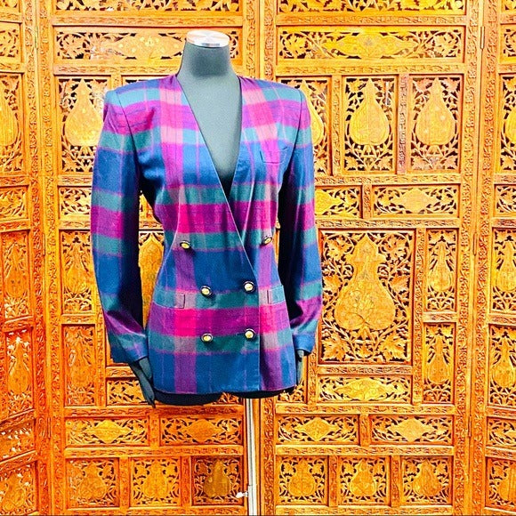 Vintage Le Suit Women’s Plaid Blazer