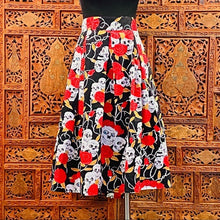 Load image into Gallery viewer, Skull Rose Vintage Style Retro Full Skirt

