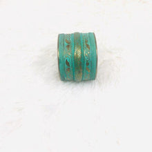 Load image into Gallery viewer, (SOLD) Brass Teal Turquoise Cuff Bracelet
