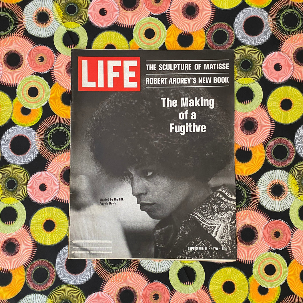 Vintage Life Magazine Publication Angela Davis September 11, 1970