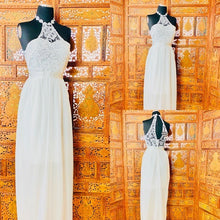 Load image into Gallery viewer, Beach Wedding Dress High Halter Neckline NWT
