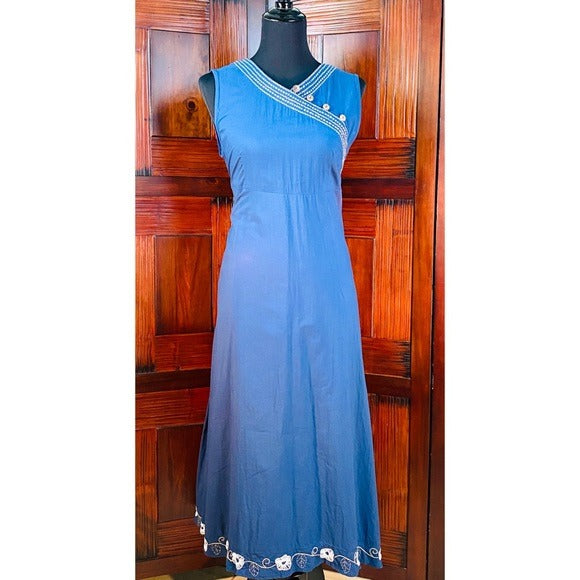 💦WaterSister Dry Goods Embroidery Stitch Dress