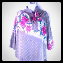 Load image into Gallery viewer, EccoToo Vintage Women’s Blouse with Neck-Tie
