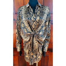 Load image into Gallery viewer, (SOLD) Women’s Reptile Print Button Down Dress
