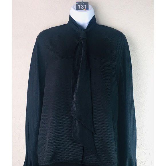 Vintage Halston III Women’s Blouse with Neck-Tie