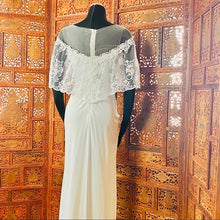 Load image into Gallery viewer, Beach Wedding Gown with Lace Drape Shoulder
