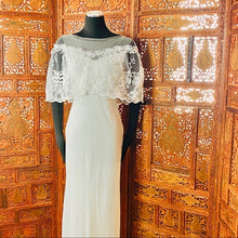 Load image into Gallery viewer, Beach Wedding Gown with Lace Drape Shoulder
