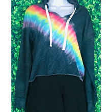 Load image into Gallery viewer, Hand Dyed Tie Dye Crop Hoodie

