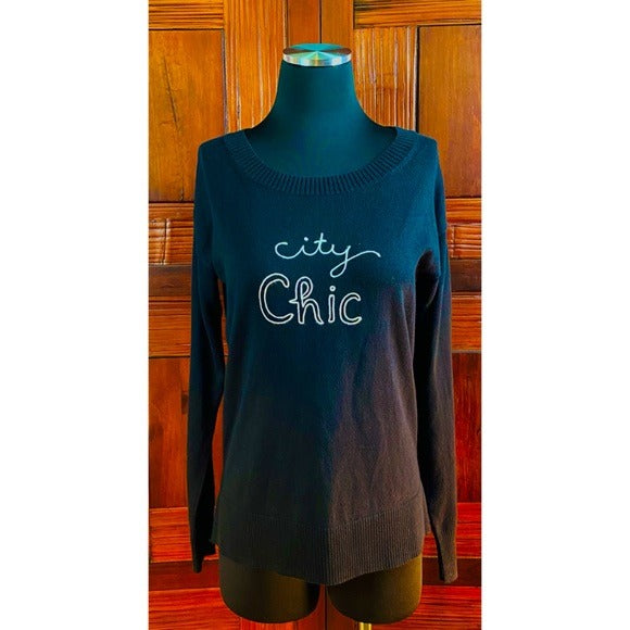 Gap City Chic Crew Neck Sweater