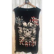 Load image into Gallery viewer, Women’s V-Neck Lace-Up Muscle Tee
