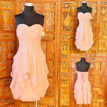 Load image into Gallery viewer, Strapless Illusion Plunge Bridesmaid Dress NWT
