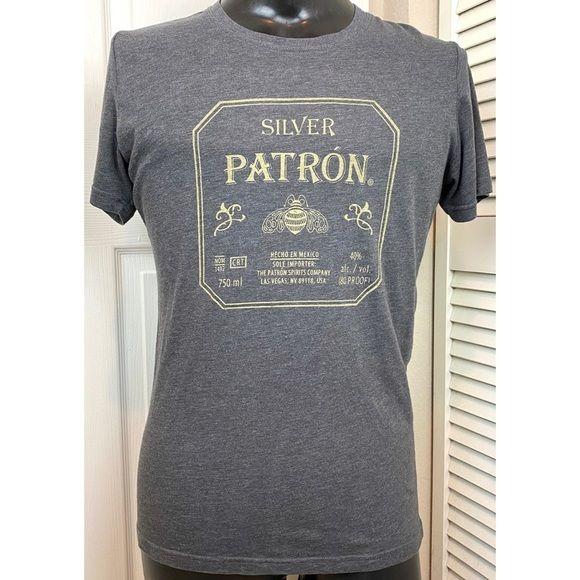 (SOLD) Men’s Silver Patron Tequila T-Shirt