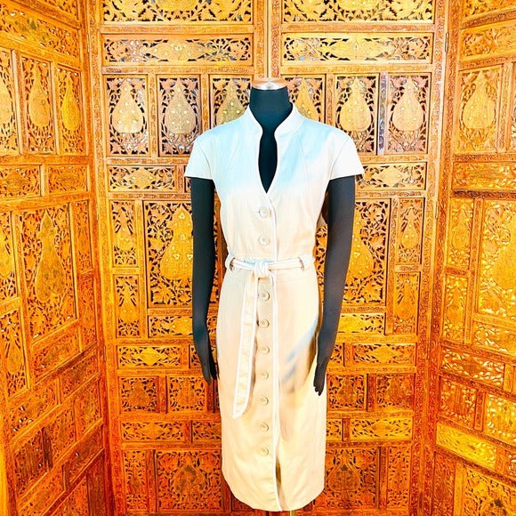 Sandra Darren Mandarin Collar Dress