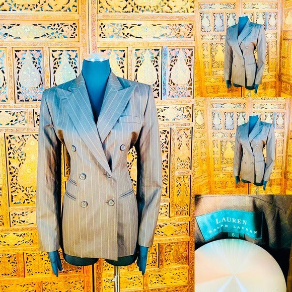 Vintage Ralph Lauren Pinstripe Women’s Blazer