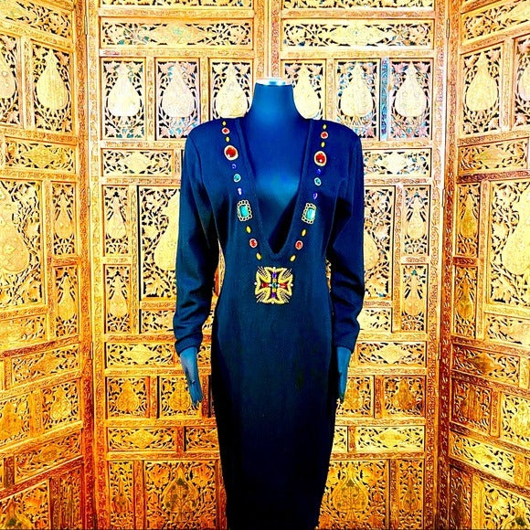 Vintage Carolyne Barton Plunging Dress