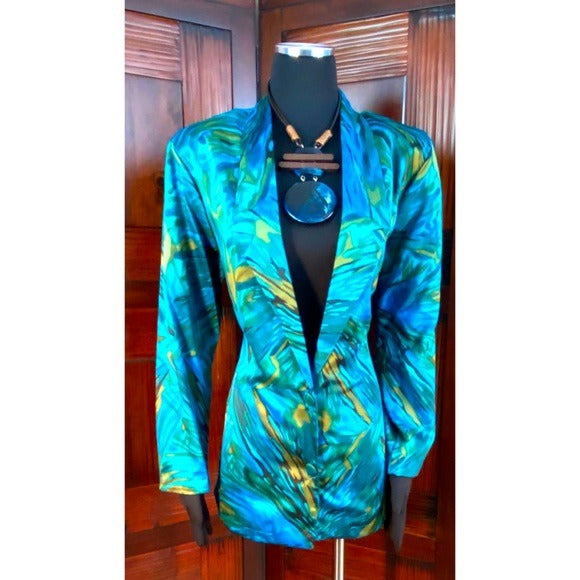 Vintage 1980’s All Seasons Miami Beach Blue Blazer