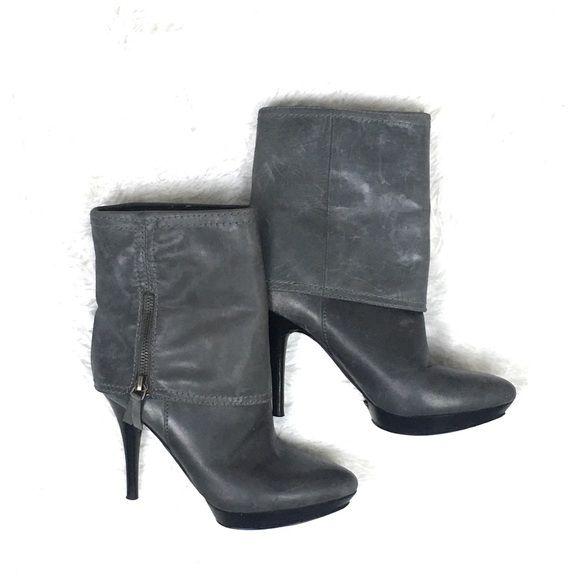 Nine West Leather Fold-Over Booties