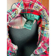 Load image into Gallery viewer, Ralph Lauren Women’s Plaid Mock Ruffle Blouse

