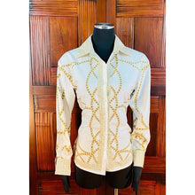 Load image into Gallery viewer, Versace Barocco Medusa Inspired Blouse
