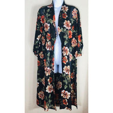 Load image into Gallery viewer, Ember Black Floral Kimono
