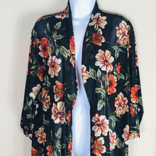 Load image into Gallery viewer, Ember Black Floral Kimono
