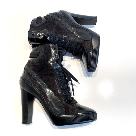 Sergio Rossi Puma High Heel Sneaker Booties