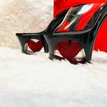Load image into Gallery viewer, (SOLD) Pleaser Shoes Rhinestone Heart Platform NWT
