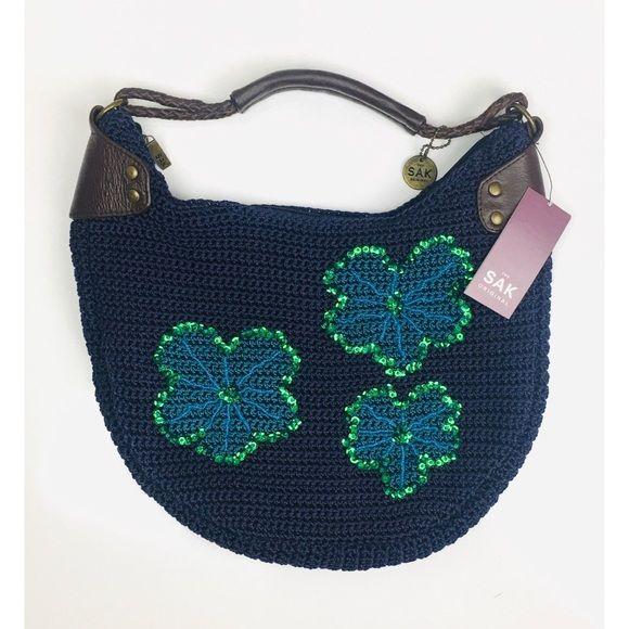 The Sak Original Sparkle Hobo Crochet NWT