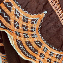 Load image into Gallery viewer, Beautiful Brown Embroidered Linen Dress
