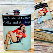 Load image into Gallery viewer, Totally Rad I’m Made of Glitter Vodka Flask NWT
