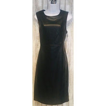 Load image into Gallery viewer, (SOLD) Calvin Klein Sleeveless Faux Leather Sheath Dress
