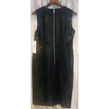 Load image into Gallery viewer, (SOLD) Calvin Klein Sleeveless Faux Leather Sheath Dress
