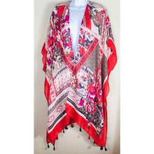 Load image into Gallery viewer, Woven Heart Tribal and Floral Kimono
