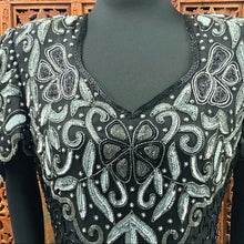 Load image into Gallery viewer, Vintage 80’s Laurence Kazar Beaded Sequin Dress
