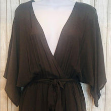 Load image into Gallery viewer, Plunging Neckline Romper Khaki Green
