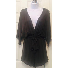 Load image into Gallery viewer, Plunging Neckline Romper Khaki Green
