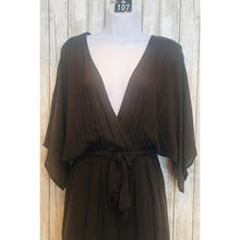Load image into Gallery viewer, Plunging Neckline Romper Khaki Green
