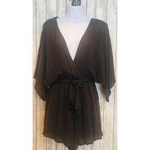 Load image into Gallery viewer, Plunging Neckline Romper Khaki Green
