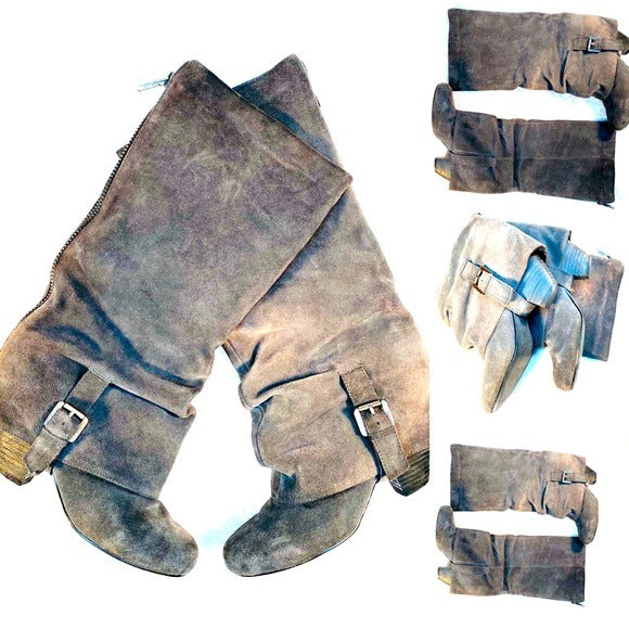 (SOLD) Naughty Monkey Knee High Leather Boots