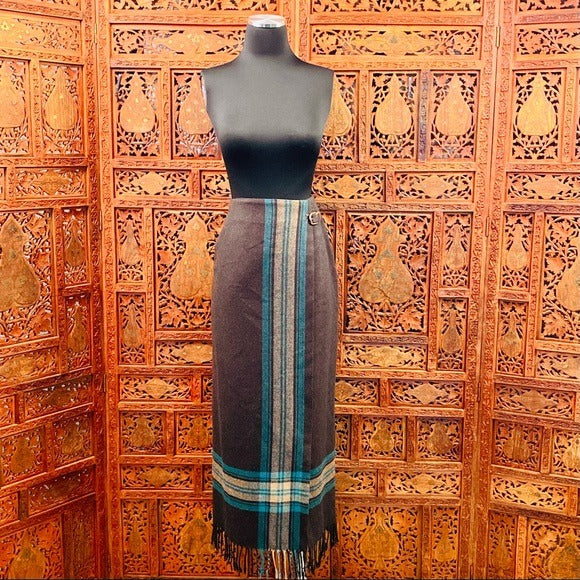 Vintage Michele Wool Blend Wrap Skirt